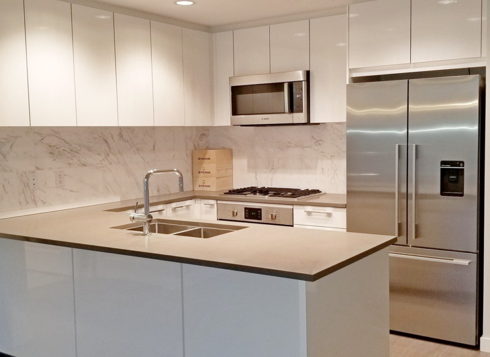 Kitchen interior at 202–3263 Pierview Crescent, Vancouver